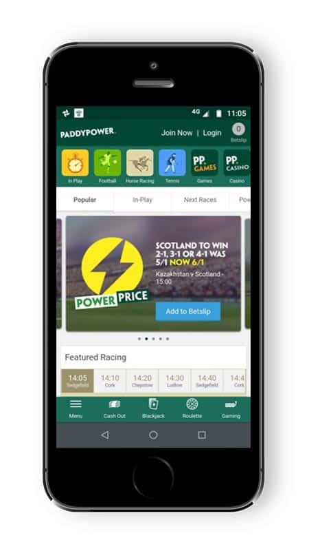 PaddyPower Cash Out app