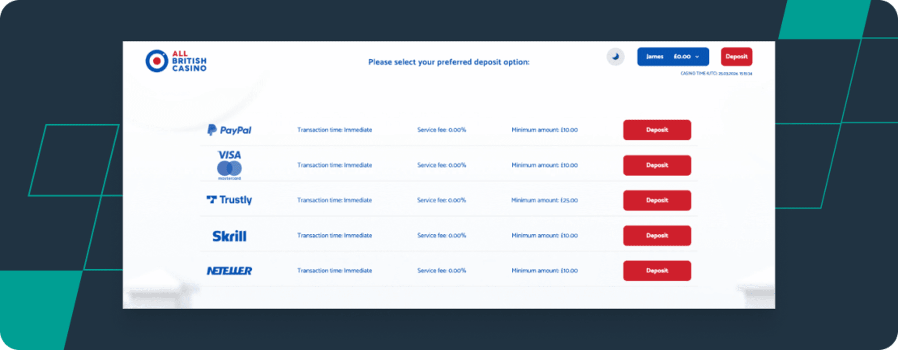 allbritishcasino deposit step2 desktop screenshot